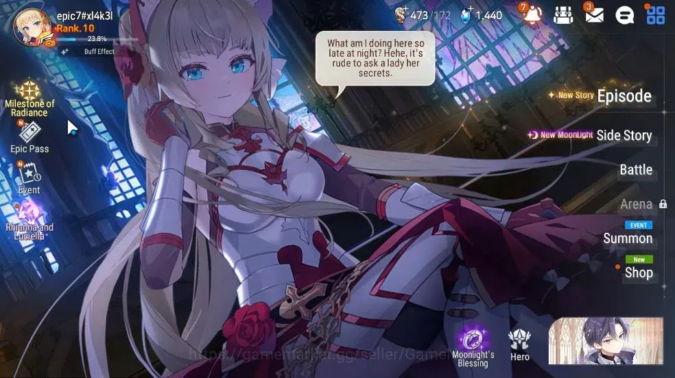 Epic Seven Accounts GLOBAL Unverif|New Era|2 ML(Rhiana & Luciel,Maid C image 1
