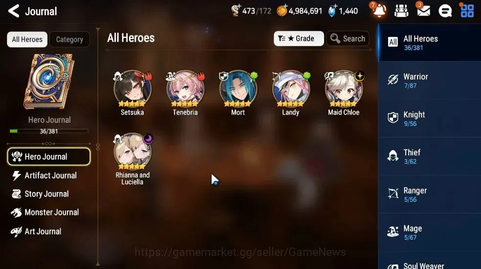 Epic Seven Accounts GLOBAL Unverif|New Era|2 ML(Rhiana & Luciel,Maid C image 6