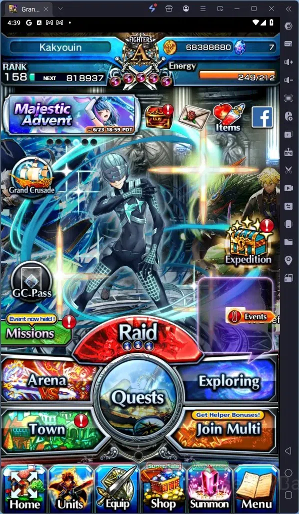 Grand Summoners Accounts Global | Rank 158 |Ultimate Paladin Roy Lv120 TW, image 1