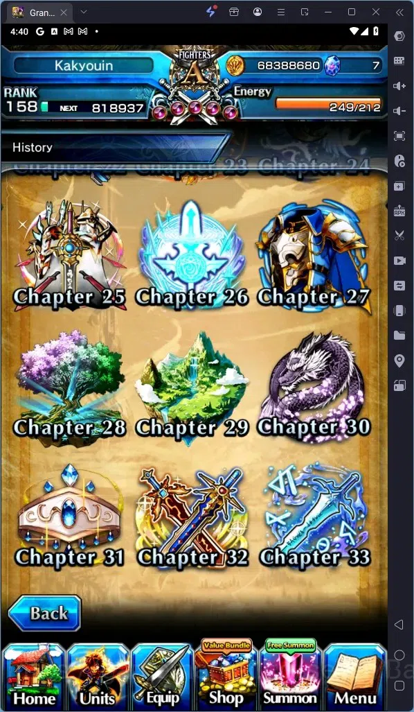 Grand Summoners Accounts Global | Rank 158 |Ultimate Paladin Roy Lv120 TW, image 13