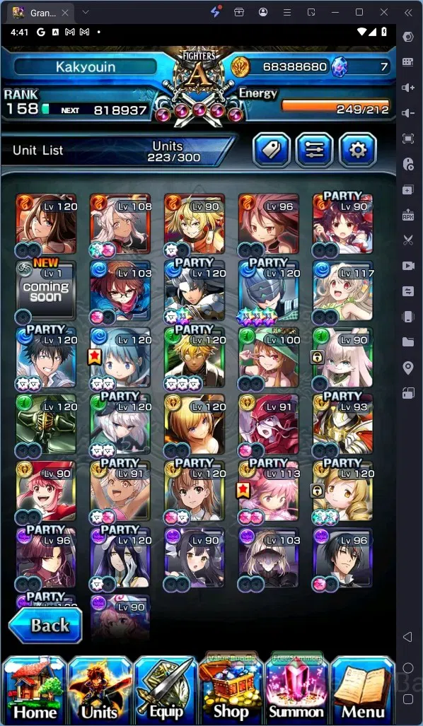 Grand Summoners Accounts Global | Rank 158 |Ultimate Paladin Roy Lv120 TW, image 15