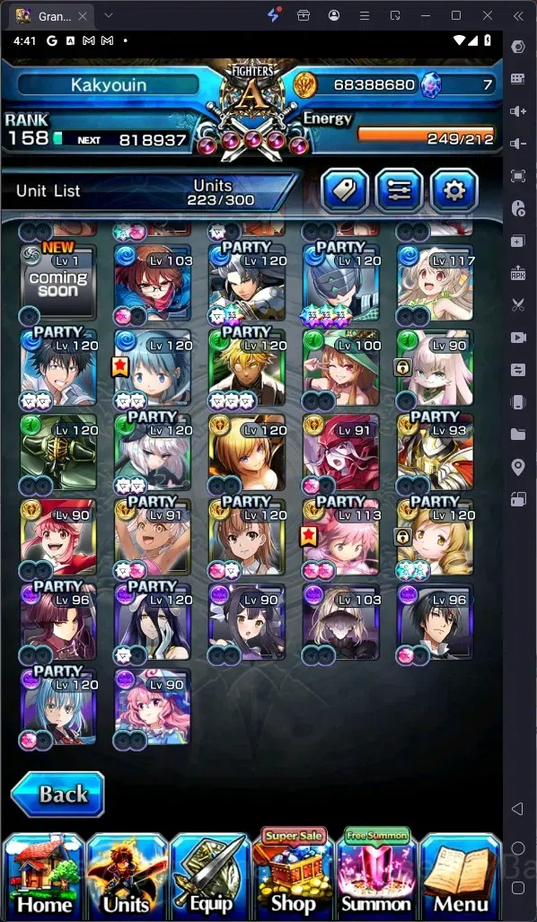 Grand Summoners Accounts Global | Rank 158 |Ultimate Paladin Roy Lv120 TW, image 16