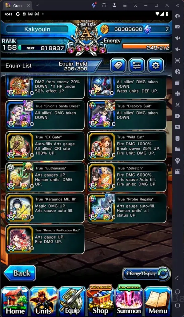 Grand Summoners Accounts Global | Rank 158 |Ultimate Paladin Roy Lv120 TW, image 20