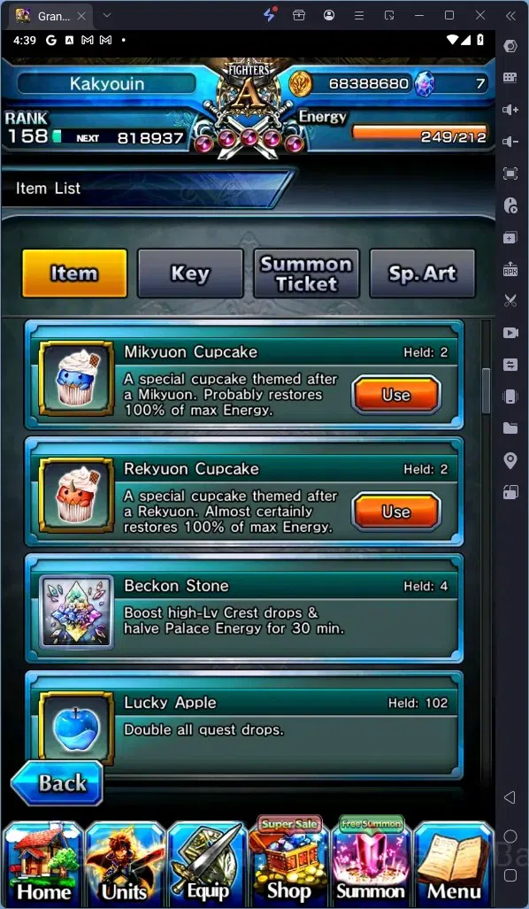 Grand Summoners Accounts Global | Rank 158 |Ultimate Paladin Roy Lv120 TW, image 3