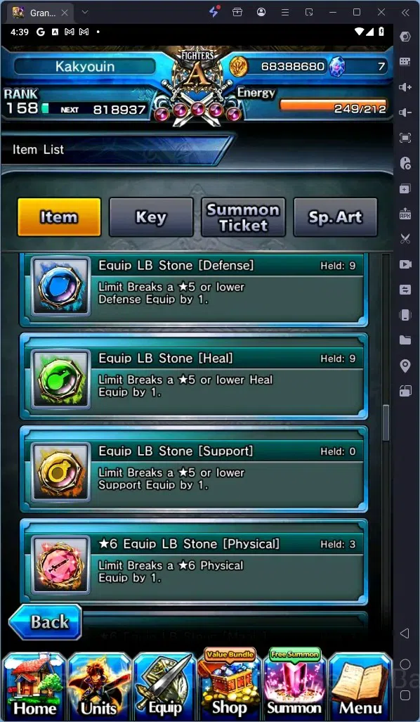 Grand Summoners Accounts Global | Rank 158 |Ultimate Paladin Roy Lv120 TW, image 6