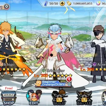 Bleach: Brave Souls Accounts Starter Global | 550K BP + 30K Orb | Fresh Story | Ichigo,Grimmjow,Aizen|73x10/10/10 Link Slots