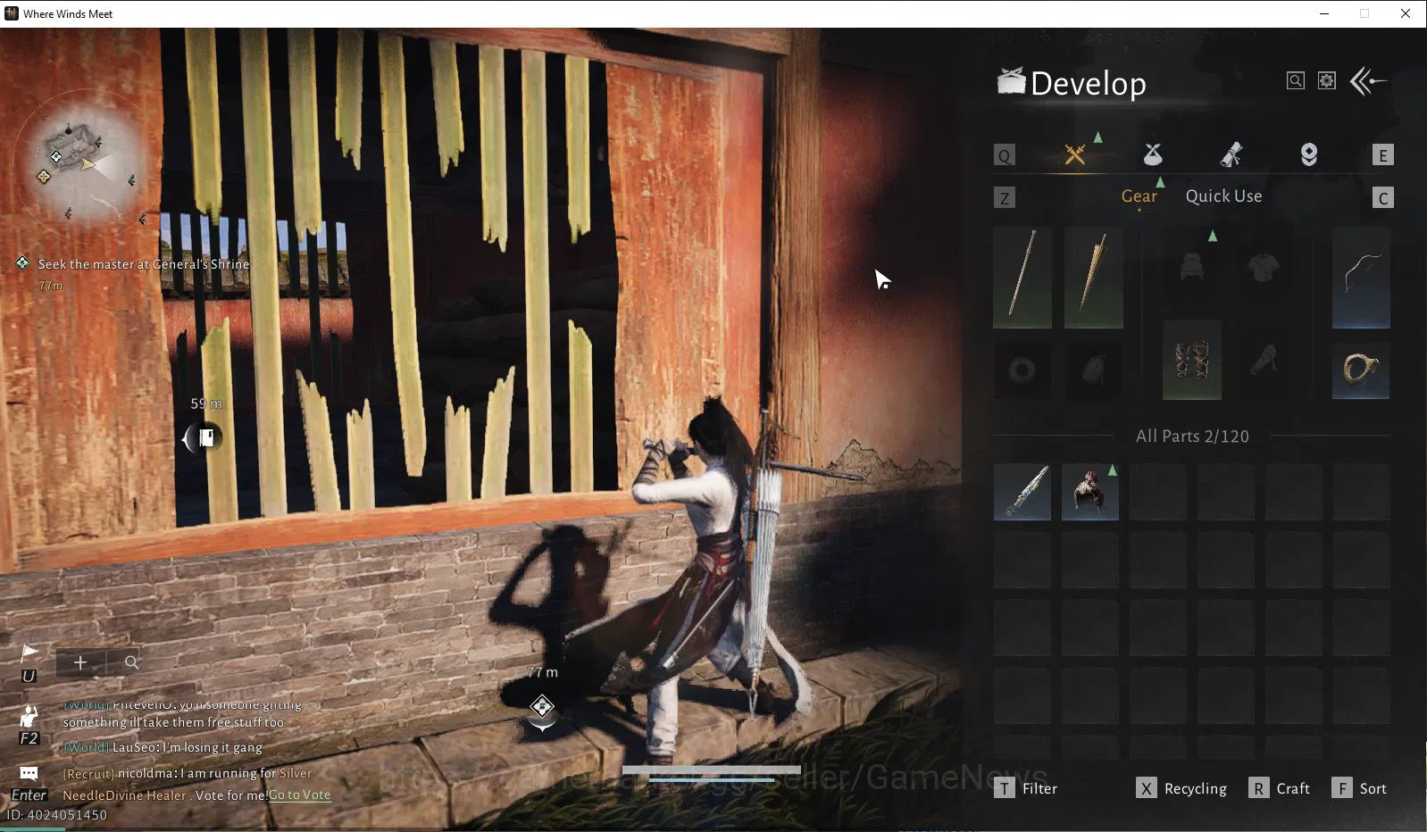 Where Winds Meet Accounts GLOBAL|Lv 5| Starter |GS 3671|1 Harmonic Core Vernal Umbrella + Nameless Sword|Low Explore|Female 2