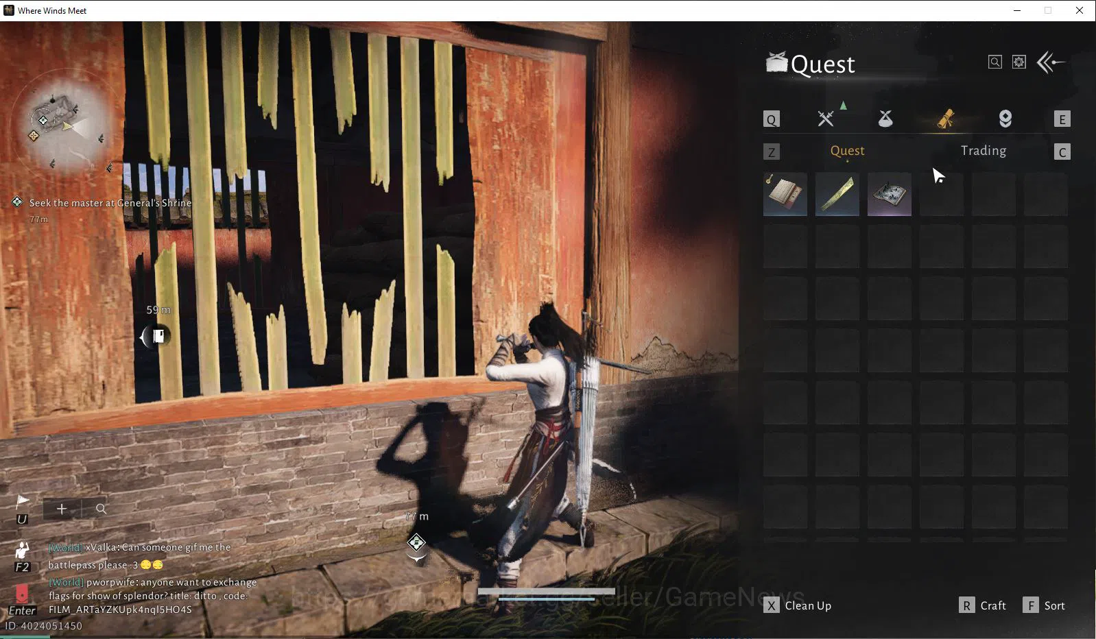 Where Winds Meet Accounts GLOBAL|Lv 5| Starter |GS 3671|1 Harmonic Core Vernal Umbrella + Nameless Sword|Low Explore|Female 4