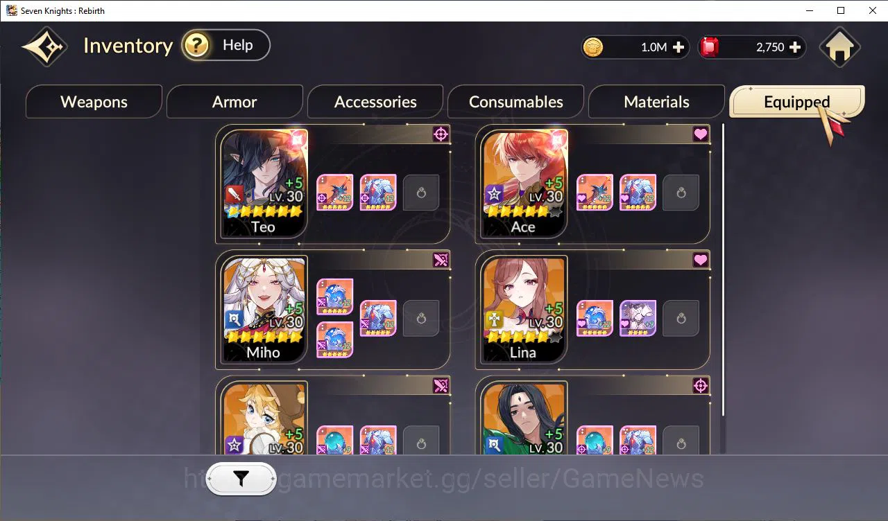 Seven Knights Re:Birth Accounts [Re:BIRTH] | Global |8 Legendary+Ruby 2K (TeoTc1,M image 4