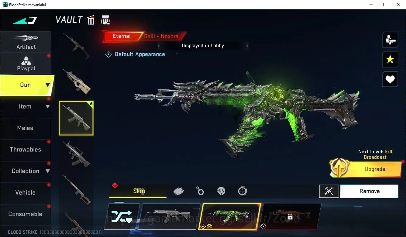 Blood Strike Accounts Starter ASIA|STARTER|ETERNAL Galil-Noxdra Lv2|2 LEGENDARY Chests|1 Rare Paypal|LogNetEase(BS1052Z) 1