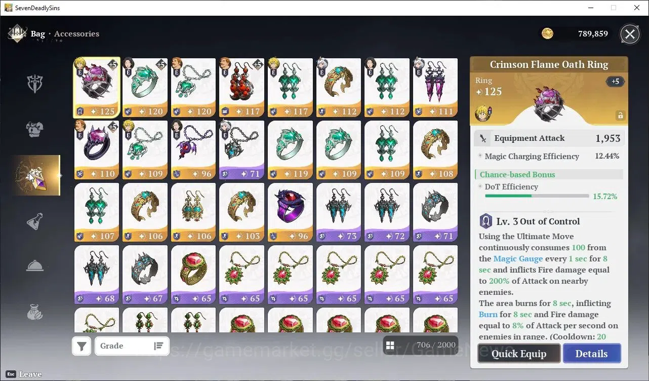 The Seven Deadly Sins: Origin Accounts SEA|Lvl 40|6 SSR|EscanorP5,MeliodasP4,GuilaP5,Mann image 12