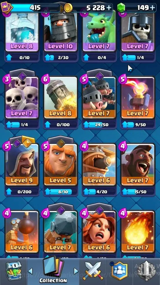 Clash Royale Accounts Lv 415|Trophy 3026|KTL 9|Card 51/121|1 Hero 5 EVO image 13