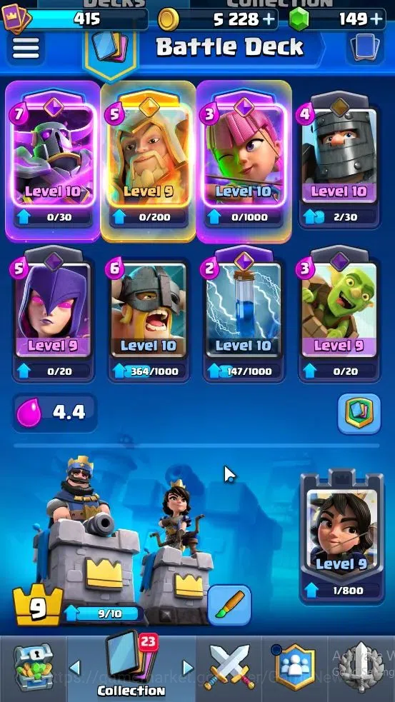 Clash Royale Accounts Lv 415|Trophy 3026|KTL 9|Card 51/121|1 Hero 5 EVO image 4