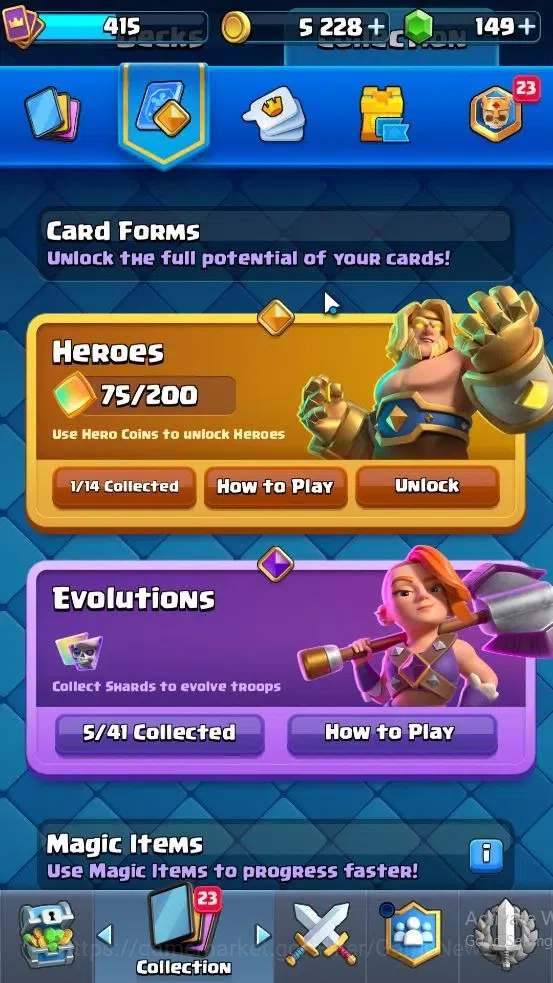 Clash Royale Accounts Lv 415|Trophy 3026|KTL 9|Card 51/121|1 Hero 5 EVO image 5