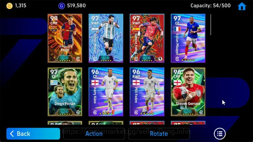 eFootball Accounts Mobile|PW 3094|Pedri BigT'25,Diego Forlan Epic,Ste image 4