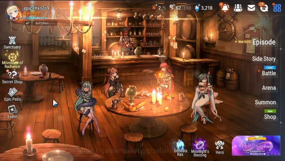 Epic Seven Accounts High-End Global Unverif|14ML(Salome,LOTScales,NMLuna,RoLight,etc)+Rinak[301 1