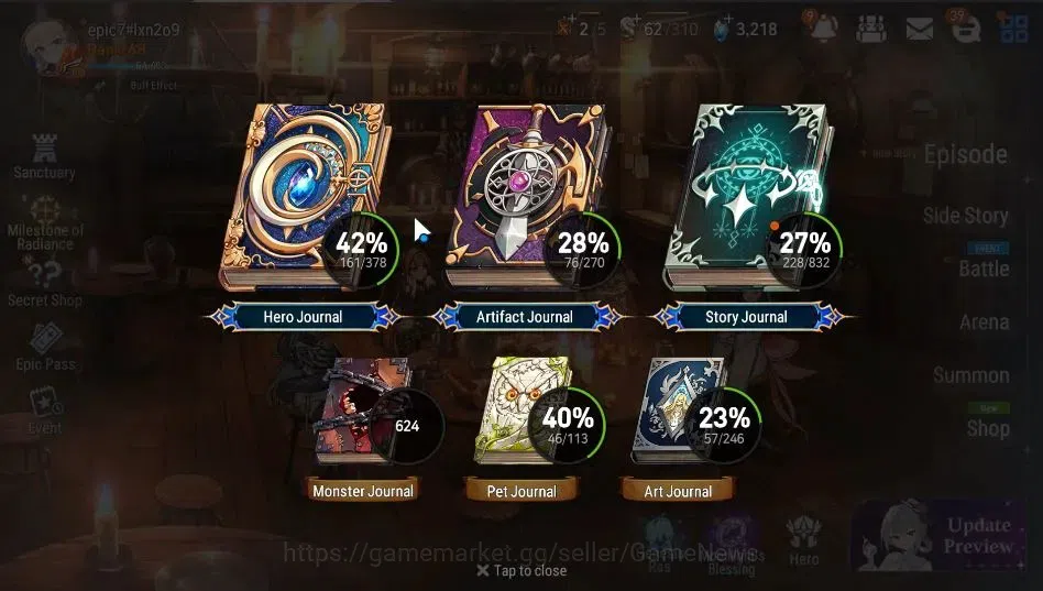 Epic Seven Accounts High-End Global Unverif|14ML(Salome,LOTScales,NMLuna,RoLight,etc)+Rinak[301 3
