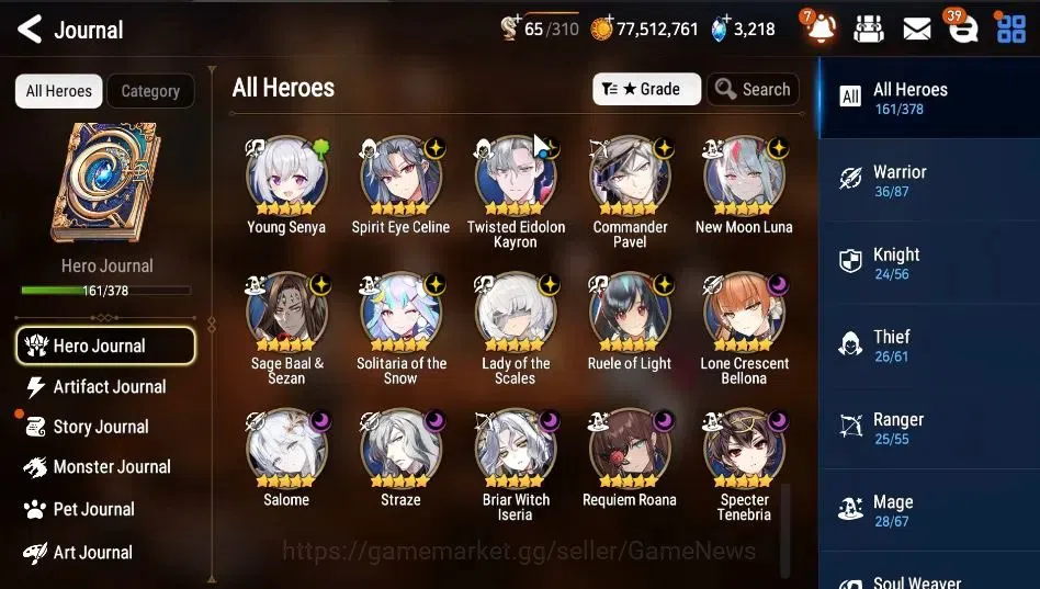 Epic Seven Accounts High-End Global Unverif|14ML(Salome,LOTScales,NMLuna,RoLight,etc)+Rinak[301 8