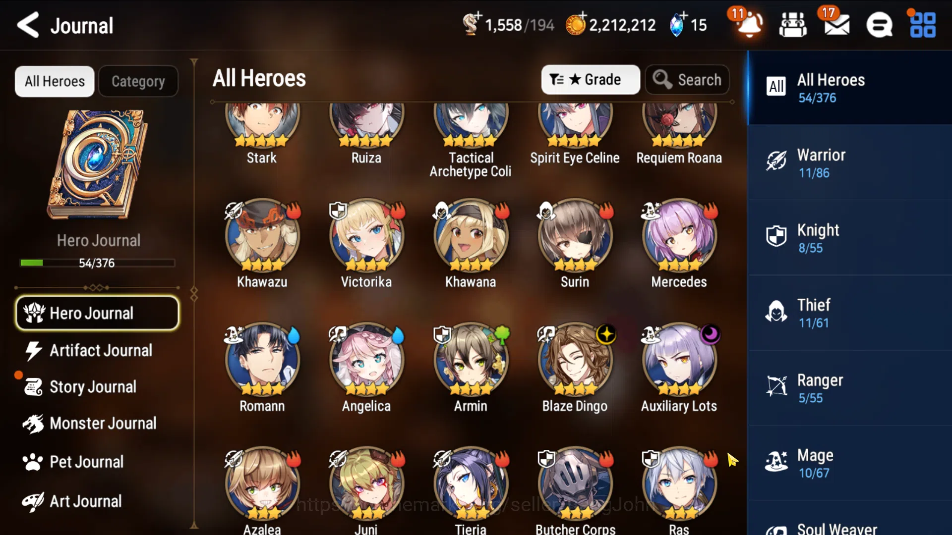Epic Seven Accounts Others Global Unverif|2ML(Spirit Eye Celine, Requiem Roana)Collab Stark|PoH+Bless ON|Stigma 7,7K|Check 8