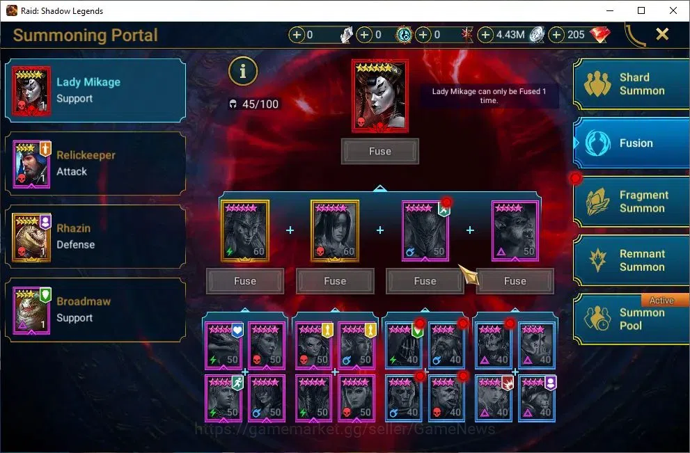 Raid: Shadow Legends Accounts Lv37 602 Power|1 Mythic[Kurosa]+11 Legendary(McAng image 15