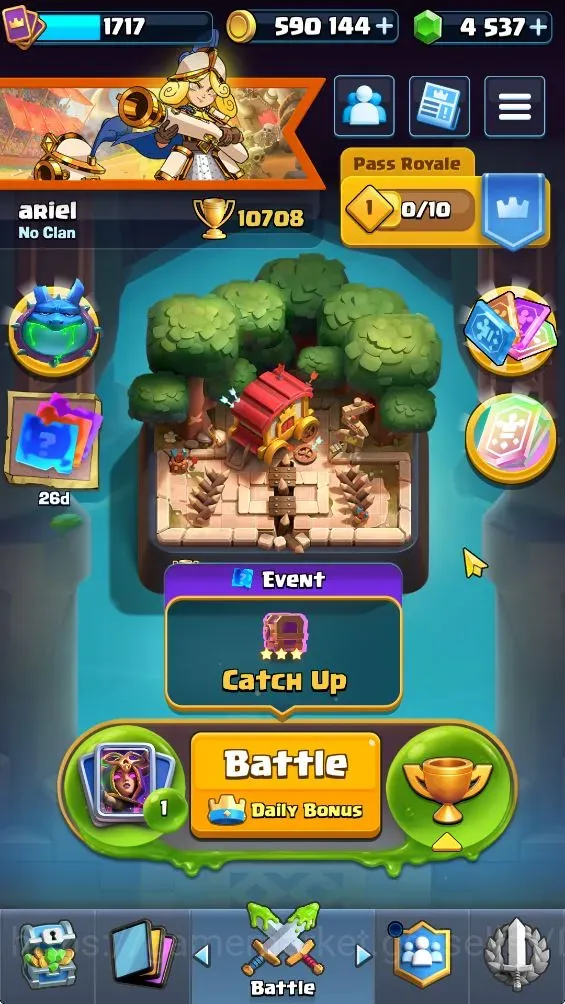 Clash Royale Accounts High-End Trophy10708|CL1717|KTL16Max|11Max Card|8Champ|20Evo|2Hero|4K 1