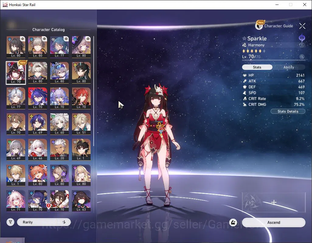 Honkai Star Rail Accounts Mid Game Asia|TL 70|13 Limited|TheHerta,Acheron+Sign 2
