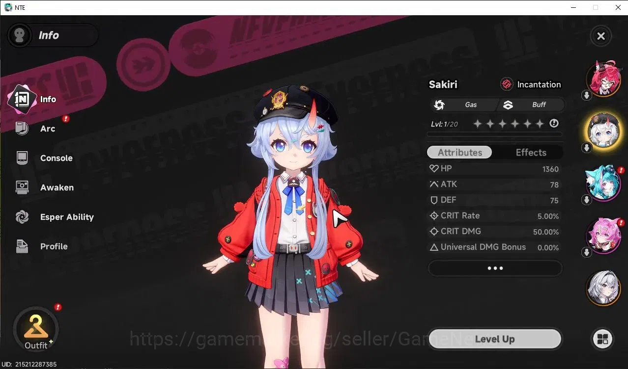 Neverness to Everness Accounts GLOBAL EU|HL 3| 2 SSR [Nanally,Sakiri] +S-Class Ch image 2
