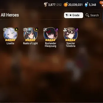 Epic Seven Accounts High-End Global Unverif|4 ML(Lisette,RoL,B.Hwayoung,S.Tenebria)+16*5RGB|PoH+Bless ON|250MM|Theater