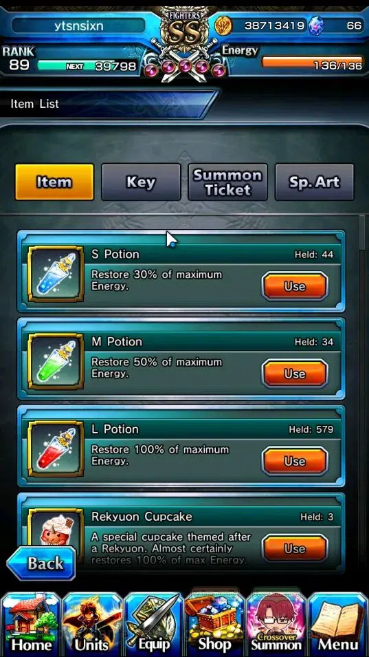 Grand Summoners Accounts End-Game Global|Rank 89|21 Ascend+8 TW|(Chloe,Frieren,Kyoko,Isliid HP,RR Rimuru,Illya,Miyu,Saber 6