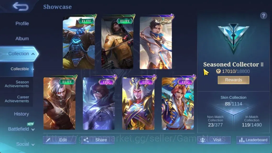 Mobile Legends: Bang Bang Accounts Hero 64|Skin 88|LightBorn Granger,Myst(Lesley,Silv image 3