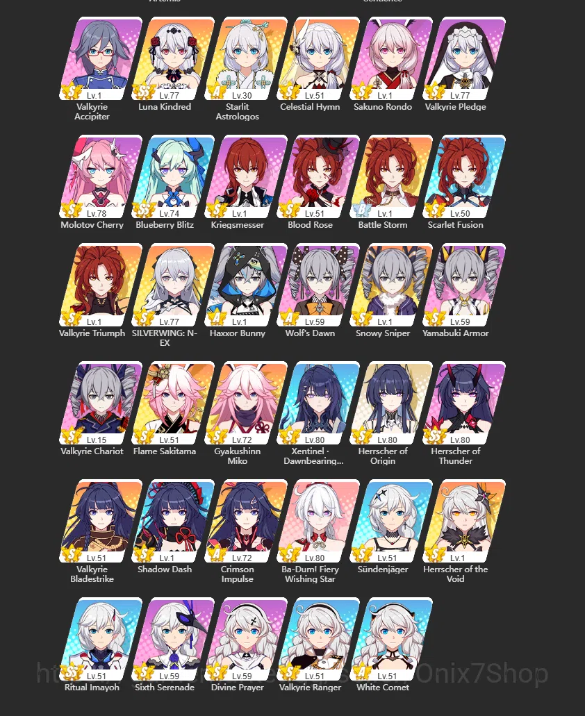 Honkai Star Rail Accounts ASIA | TL 70 | 30*5 Star | Evanescia E1,Silverwolf image 2