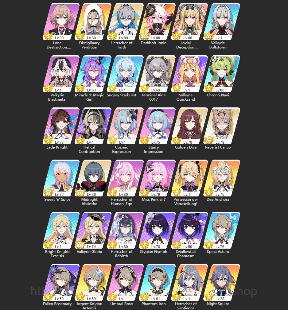 Honkai Star Rail Accounts ASIA | TL 70 | 30*5 Star | Evanescia E1,Silverwolf image 3