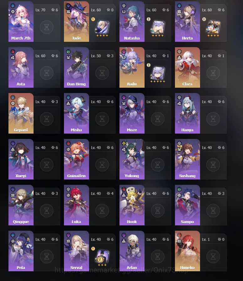 Honkai Star Rail Accounts ASIA | TL 70 | 30*5 Star | Evanescia E1,Silverwolf image 5