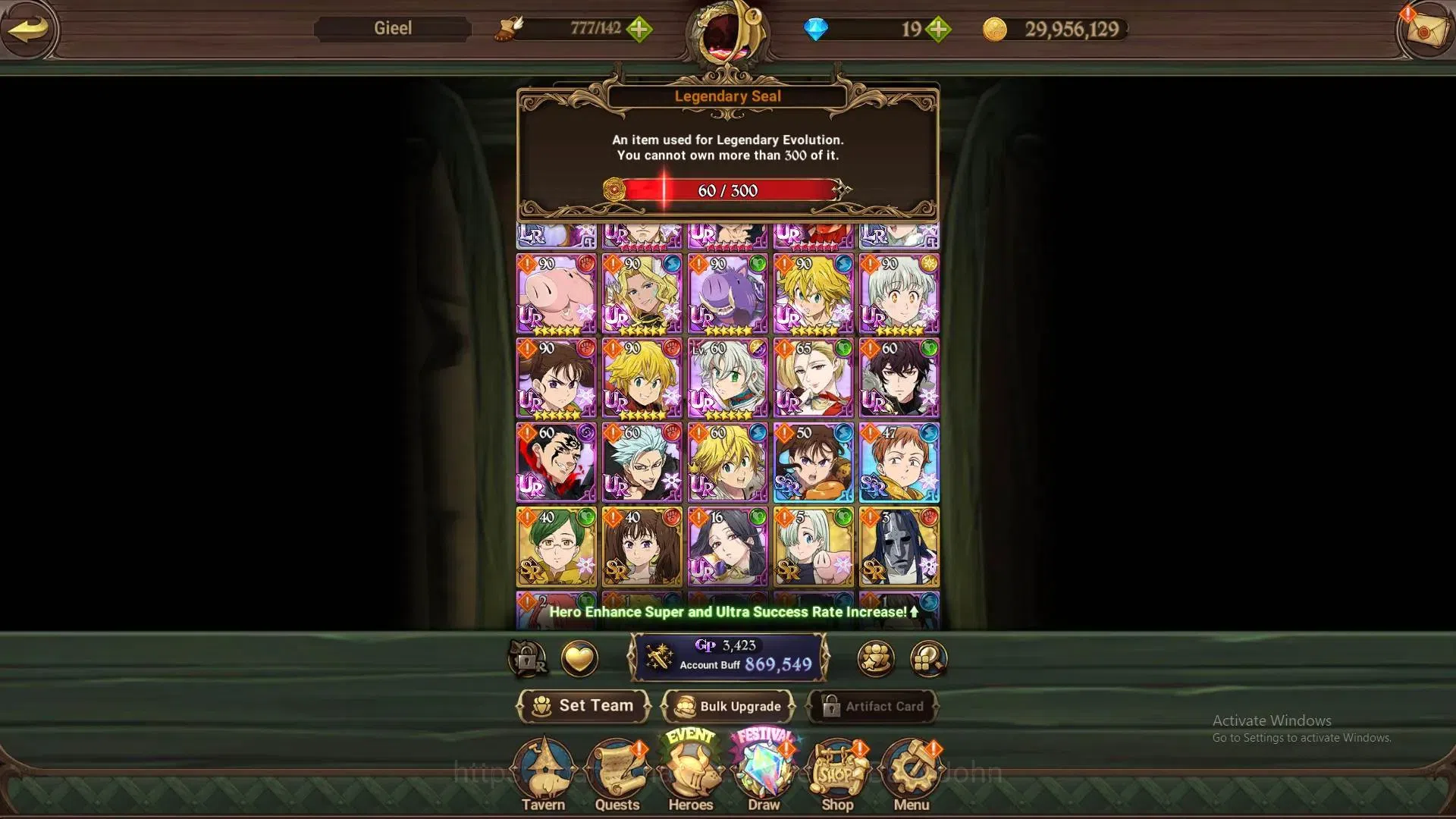 The Seven Deadly Sins: Grand Cross Accounts ASIA | 869.5K CC|LS 60 | UR Mesis 3/6,Menor 2/6,GO image 4