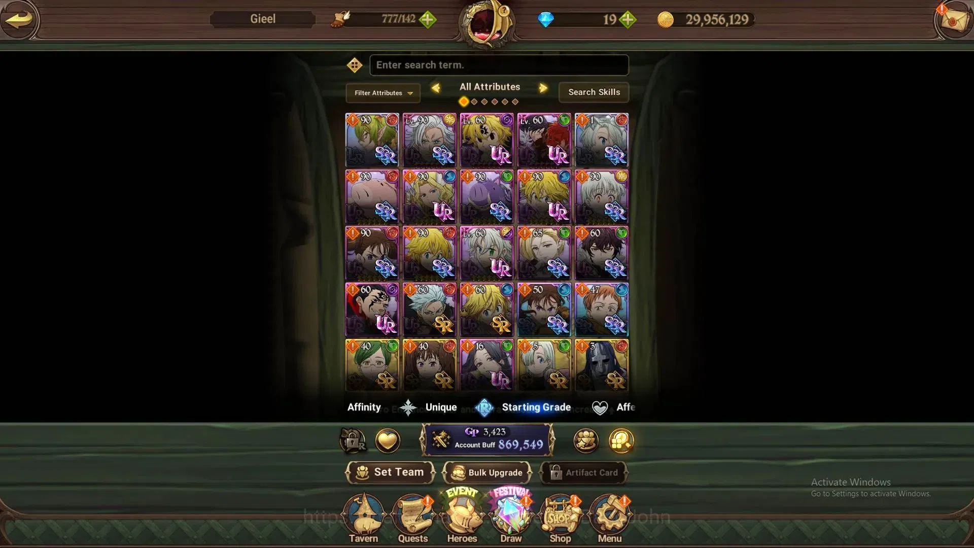 The Seven Deadly Sins: Grand Cross Accounts ASIA | 869.5K CC|LS 60 | UR Mesis 3/6,Menor 2/6,GO image 5