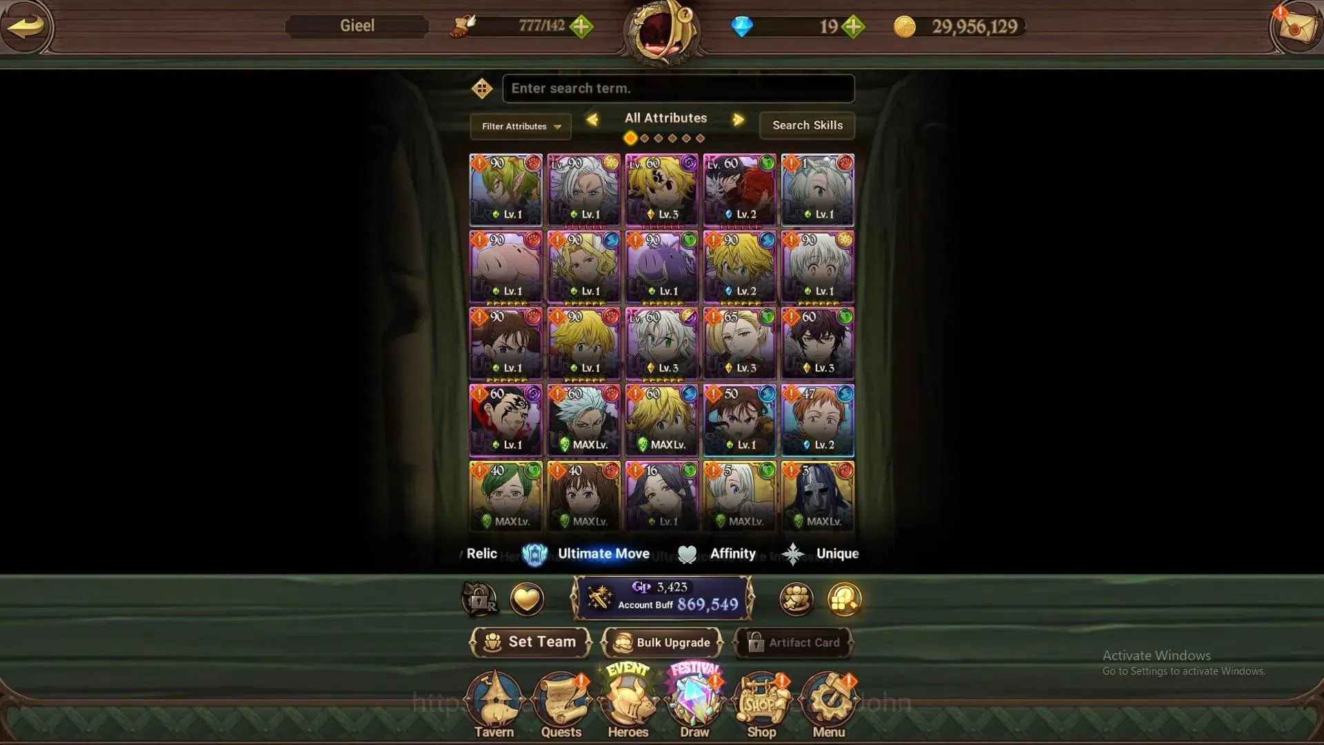 The Seven Deadly Sins: Grand Cross Accounts ASIA | 869.5K CC|LS 60 | UR Mesis 3/6,Menor 2/6,GO image 7