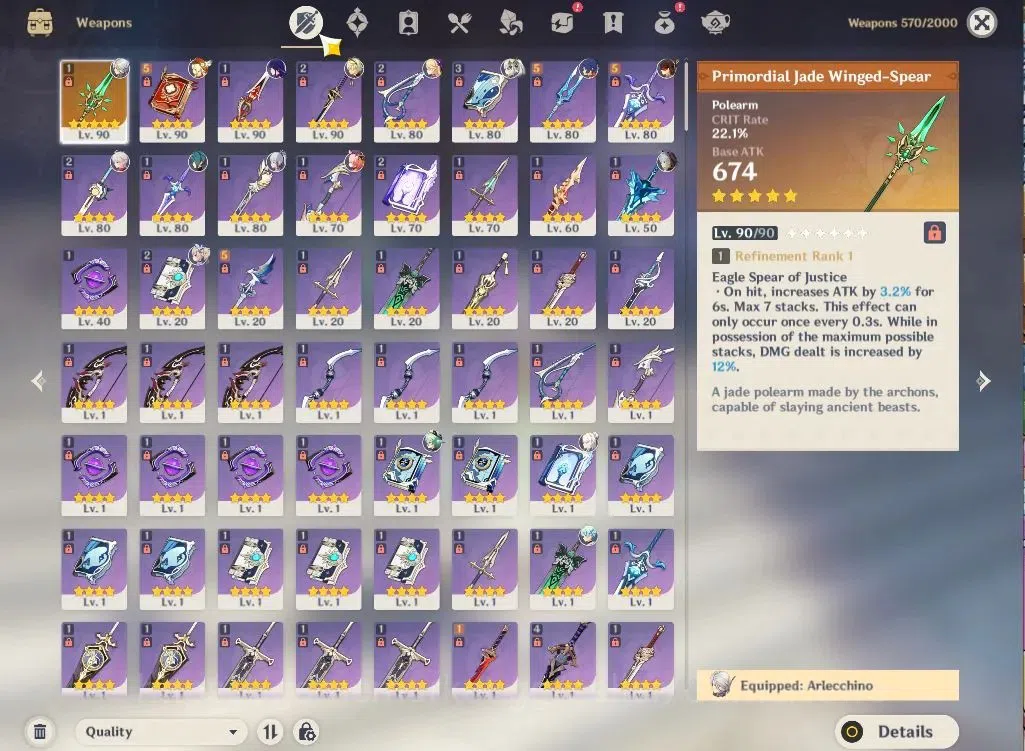 Genshin Impact Accounts ASIA|AR57|9Limited+1(*5Weapon)|Xiao,Zhongli,Kazuha image 4