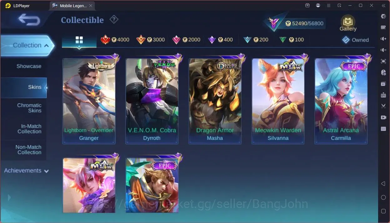 Mobile Legends: Bang Bang Accounts Global|Hero 119|Skin 229|Renowned|Luckybox Selena, image 14