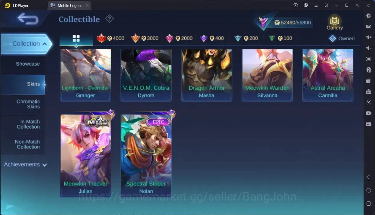 Mobile Legends: Bang Bang Accounts Global|Hero 119|Skin 229|Renowned|Luckybox Selena, image 15
