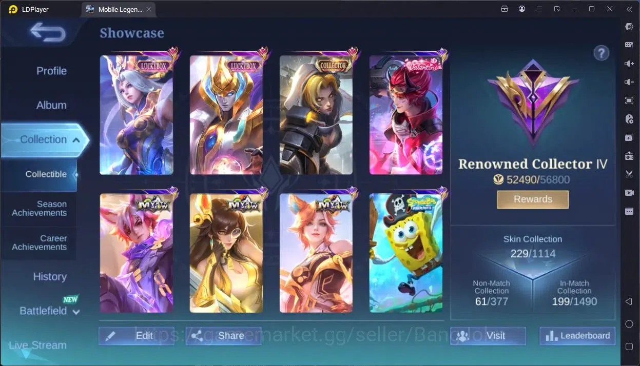Mobile Legends: Bang Bang Accounts Global|Hero 119|Skin 229|Renowned|Luckybox Selena, image 2