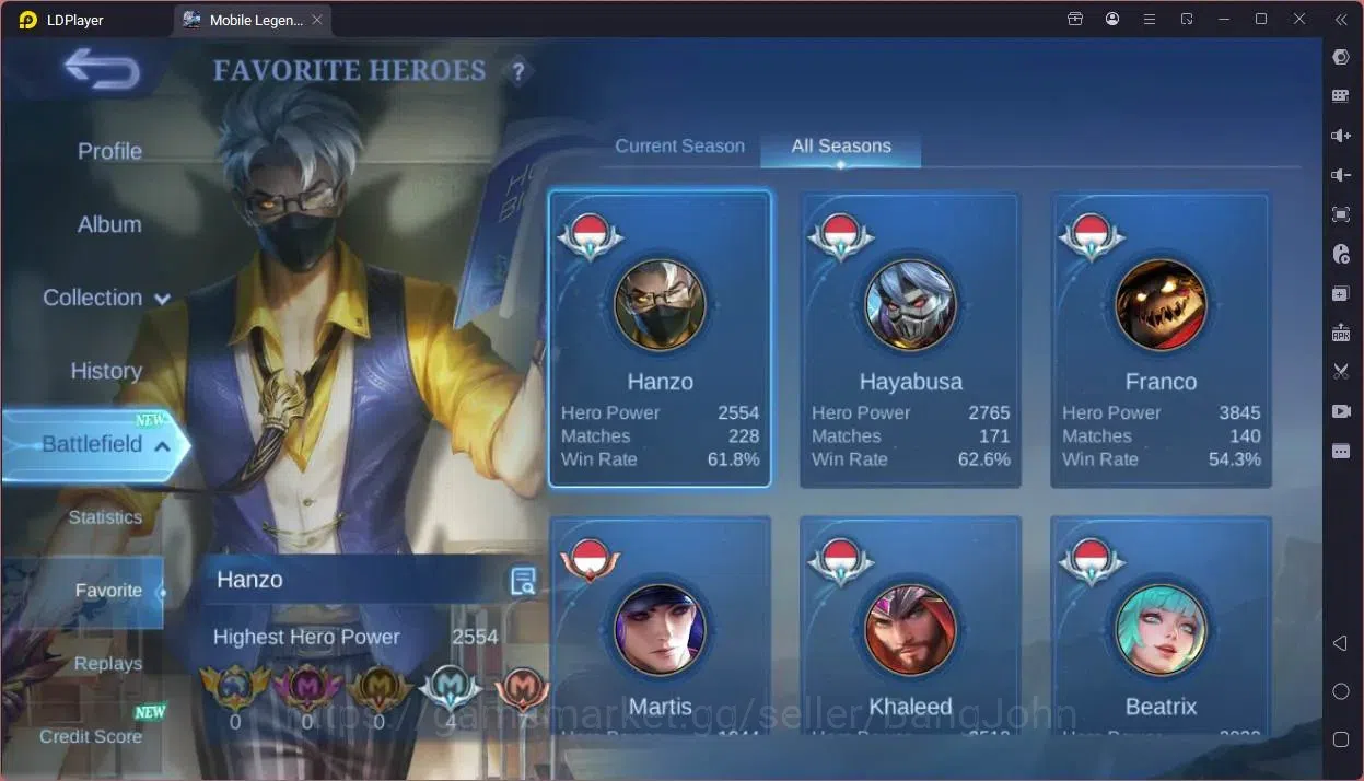 Mobile Legends: Bang Bang Accounts Global|Hero 119|Skin 229|Renowned|Luckybox Selena, image 4