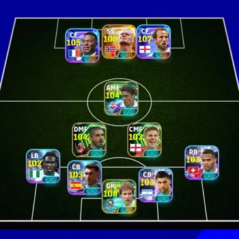 eFootball Accounts High-End New era Kolektif 3220 mbappe x hari Kane x halland x Petr Cech