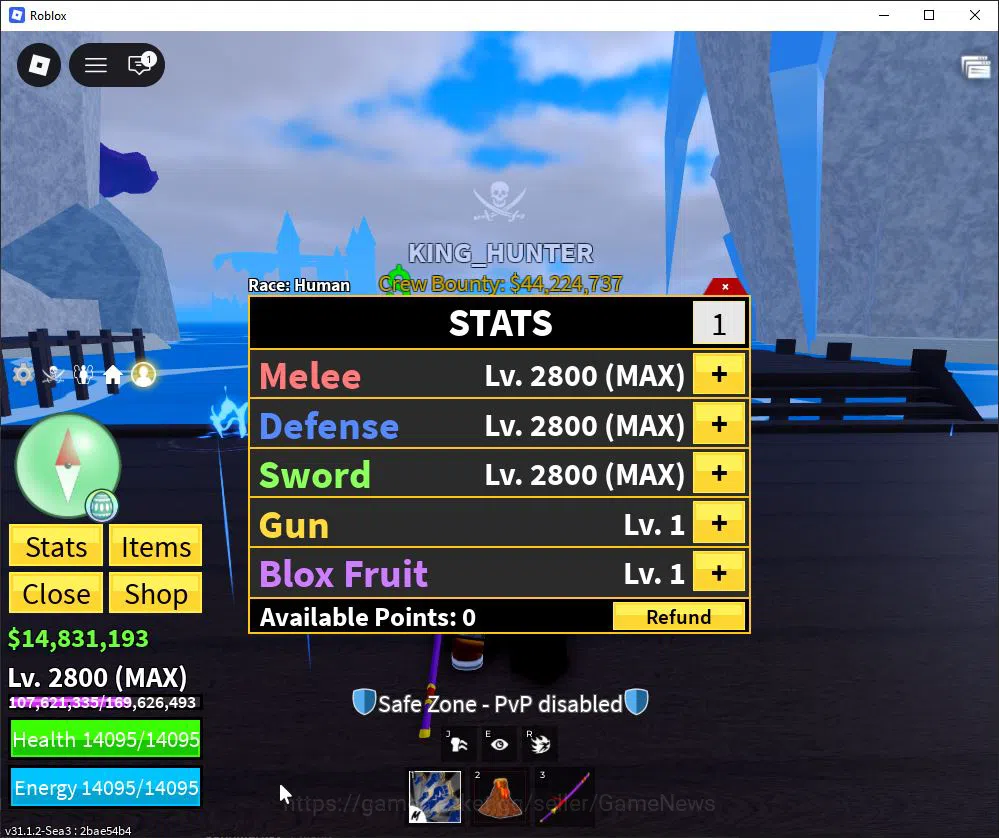 Blox Fruit |Lv Max + Magma, GodHuman |14M Beli 37K Frag| 2 Myth Weap 5 Legend Fruit |Human V1|Unverif(RBL950) Roblox Accounts Blox Fruit |Lv Max + Magma, GodHuman |14M Beli 37K image 1