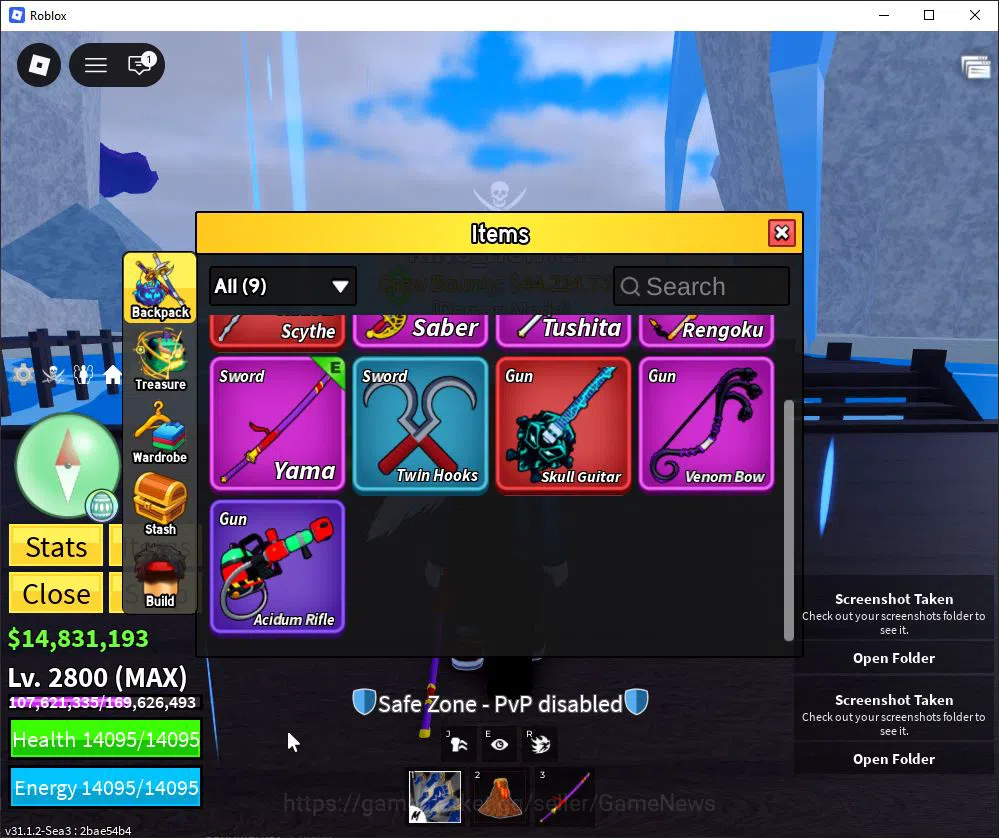 Roblox Accounts Blox Fruit |Lv Max + Magma, GodHuman |14M Beli 37K Frag| 2 Myth Weap 5 Legend Fruit |Human V1|Unverif(RBL950) 3