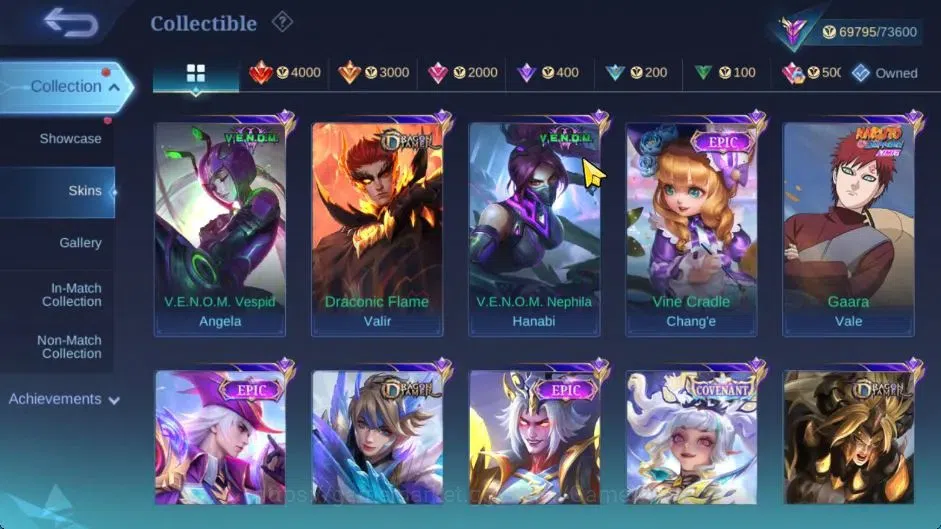 Mobile Legends: Bang Bang Accounts Hero 122|Skin 256|116 Dm|Legend Layla,Allstar Mosk image 13