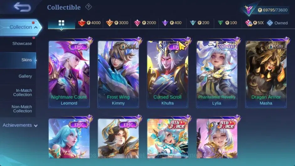 Mobile Legends: Bang Bang Accounts Hero 122|Skin 256|116 Dm|Legend Layla,Allstar Mosk image 14