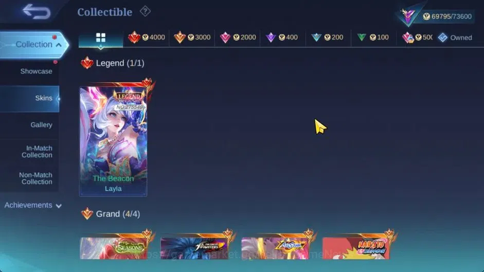 Mobile Legends: Bang Bang Accounts Hero 122|Skin 256|116 Dm|Legend Layla,Allstar Mosk image 6