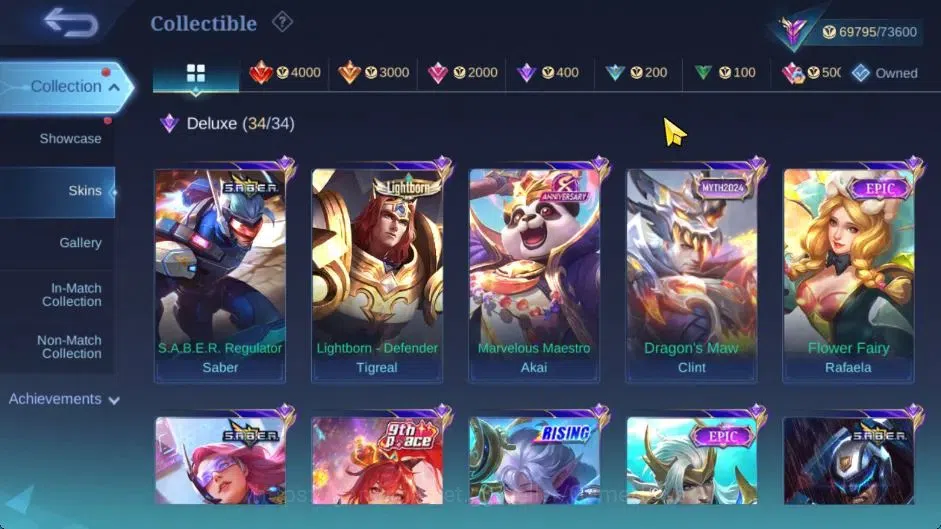 Mobile Legends: Bang Bang Accounts Hero 122|Skin 256|116 Dm|Legend Layla,Allstar Mosk image 9