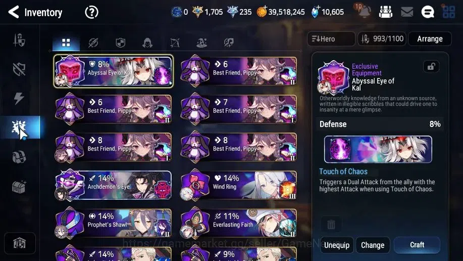 Epic Seven Accounts High-End GLOBAL UnVerif|19 ML(Notos,SN Yulha,Salome,Harseti,RnL)+Estele,Rinak,Setsuka,Etc|AUTO WG 16