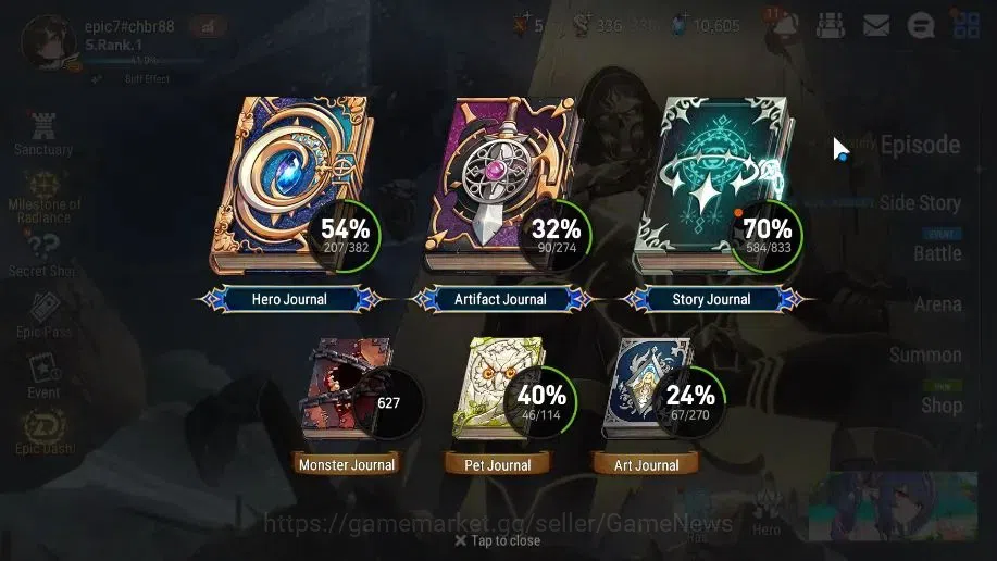 Epic Seven Accounts High-End GLOBAL UnVerif|19 ML(Notos,SN Yulha,Salome,Harseti,RnL)+Estele,Rinak,Setsuka,Etc|AUTO WG 3